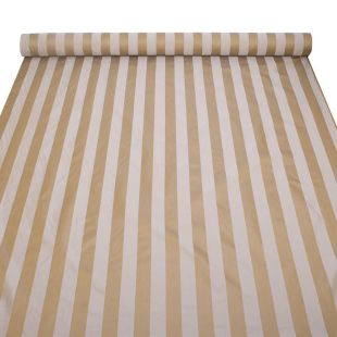 Traditional Damask and Stripes Curtain Fabric - Gold Stripe