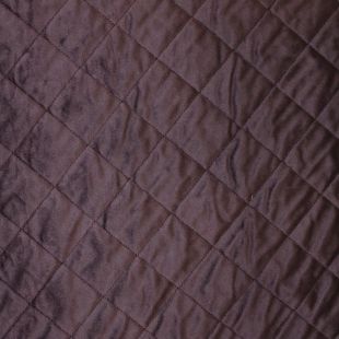 3.9 Metres Remnant - Aubergine Diamond Quilted Velvet Upholstery Fabric