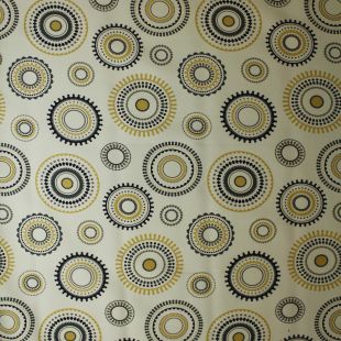 Cream Linen Look Mandala Digital Print Upholstery Furnishing Fabric