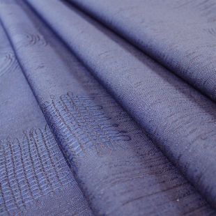 Navy Blue Slubbed Motif Clearance Fabric
