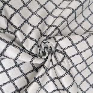Daphne Diamond Woven Velvet Upholstery Furnishing Fabric