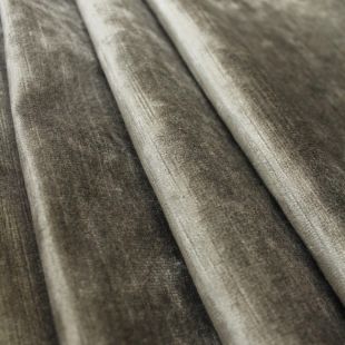 Silver Slubbed Lustre Velvet Upholstery Furnishing Fabric