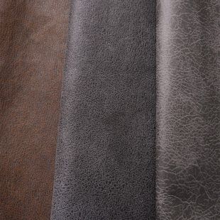 Distressed Faux Leather Upholstery Fabric