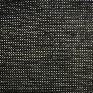 Black Gold Checkered Woven Chenille Upholstery Furnishing Fabric