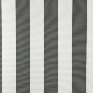 Water Repellent Outdoor Canvas Fabric Grey Striped - Min Order 5 Metres