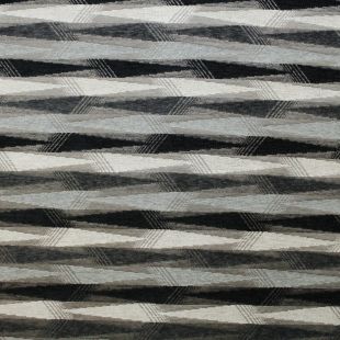 4.4 Metre Roll  - Light Blue Grey Brush Stroke Geometric Fabric