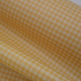 Yellow Gingham OilCloth Lightweight Furnishing Fabric