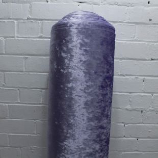 Lilac Crushed Velvet Clearance Upholstery Furnishing Fabric