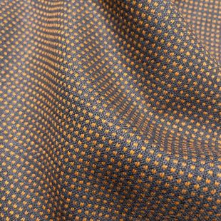 Grey Orange Dots Upholstery Seating Wool Fabric