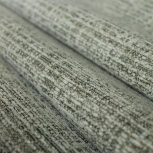 Grey White Chenille Basketweave Upholstery Furnishing Fabric