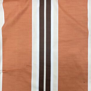 Orange and Brown Stripe Lightweight Furnishing Fabric