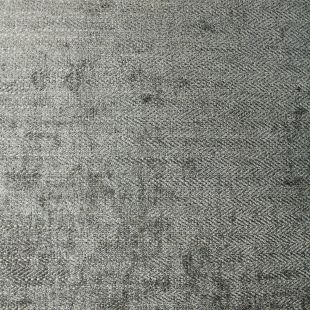 Grey Shimmer Chevron Weave Velvet Upholstery Fabric