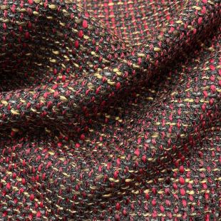 Red and Gold Basketweave Upholstery Furnishing Fabric