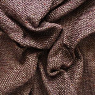 Purple Beige Basketweave Upholstery Furnishing Fabric