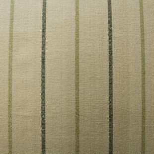 Mobus Sanday Spring Lime Cream Velvet Stripe Upholstery Fabric