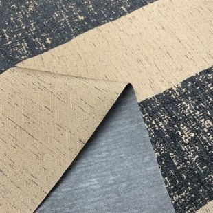 Deer Park Stripe Graphite and Gold Upholstery Furnishing Fabric