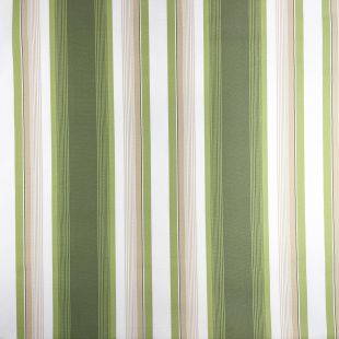 Water Repellent Olive Beige White Striped Outdoor Canvas Fabric - Min Order 5 Metres