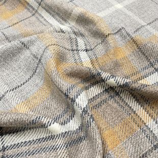 Shetland Tartan Faux Wool Upholstery Fabric - Corgi
