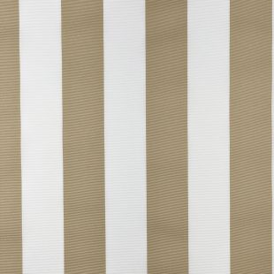 Water Repellent Outdoor Canvas Fabric Beige Striped - Min Order 5 Metres