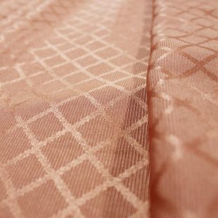 Terracotta Jacquard Diamond Lightweight Fabric