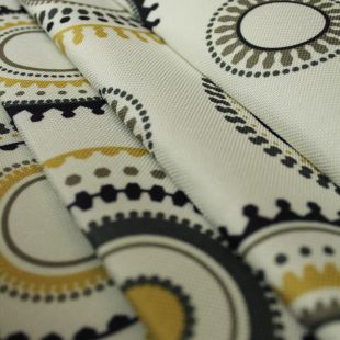 Cream Linen Look Mandala Digital Print Upholstery Furnishing Fabric