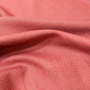 Coral Zig-Zag Weave Upholstery Furnishing Fabric