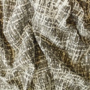 Brown Cream Boucle Mottled Upholstery Furnishing Fabric