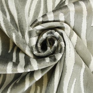 Byron Taupe Wavy Raised Velvet Upholstery Furnishing Fabric