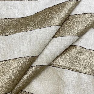 Hallmark Stripe Rolled Gold Upholstery Furnishing Fabric