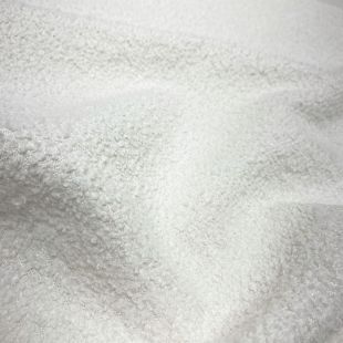 Soft Teddy Boucle Fire Retardant Upholstery Fabric - Ivory