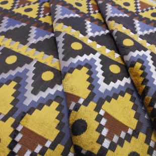 Khan Aztec Thick Raised Velvet  Sofa Fabric