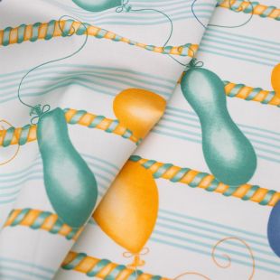 Party Balloon Printed Cotton Lightweight Furnishing Fabric