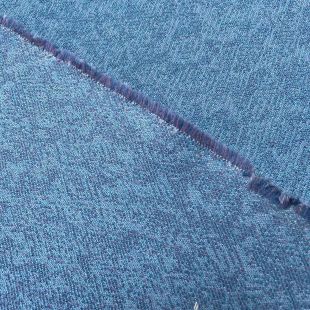 Textured Blue Weave Upholstery Seating Wool Fabric