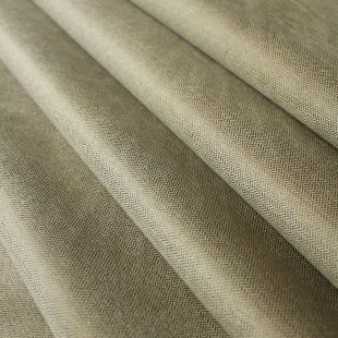 Herringbone Curtains Soft Furnishing Fabric Mink