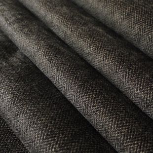 Chocolate Brown Herringbone Chenille Fabric