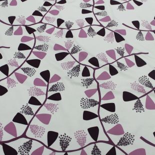 Floral Dandelion Pink Purple Print Lightweight Fabric
