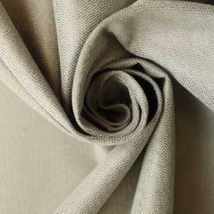 Mink Herringbone Curtains Soft Furnishing Fabric