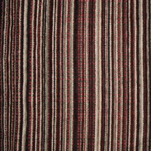 Maroon Pink Stripe Chenille Upholstery Furnishing Fabric