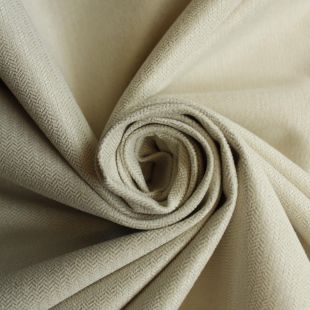Cream / Gold Herringbone Curtains Soft Furnishing Fabric