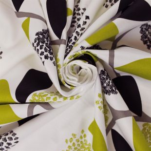 Lime Green Floral Vine Print Clearance Fabric
