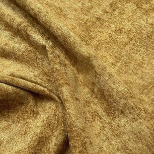 Waltz Wet Look Chenille Upholstery Fabric - Mustard