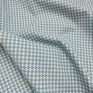 Blue Dog-Tooth Weave Upholstery Furnishing Fabric