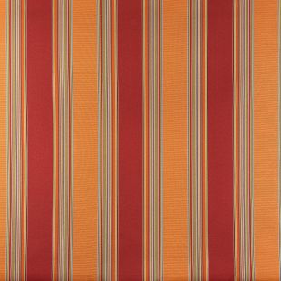 Water Repellent Orange Red Striped Outdoor Canvas Fabric - Min Order 5 Metres