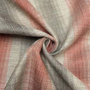 Haddon Wide Stripe Brick Red Upholstery Furnishing Fabric