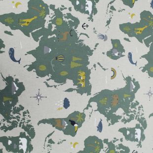 Atlas Animal Print Linen Look Lightweight Fabric