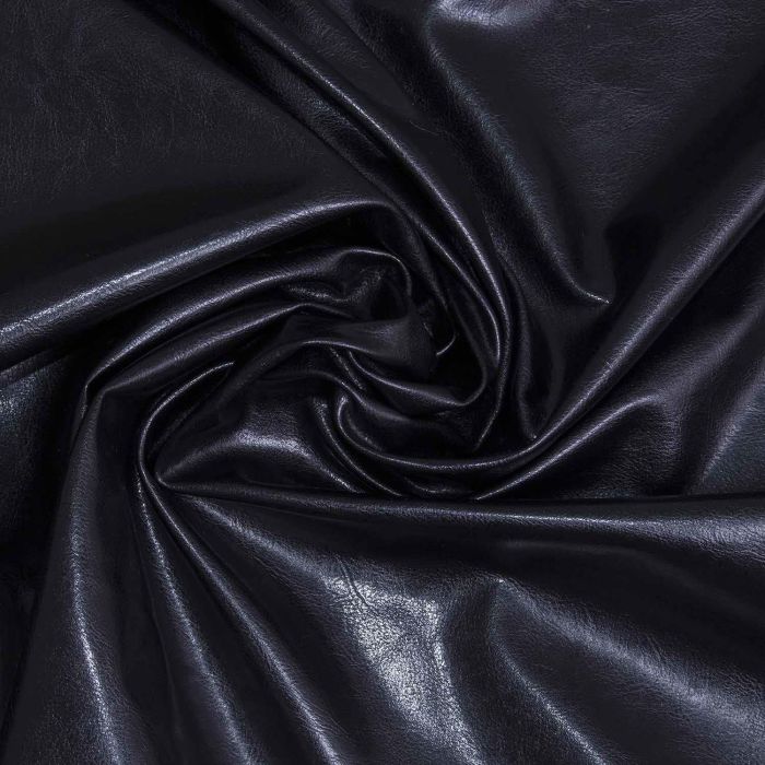 Soft Upholstery Black Faux Leather Fabric, Black Leatherette Upholstery Fabric