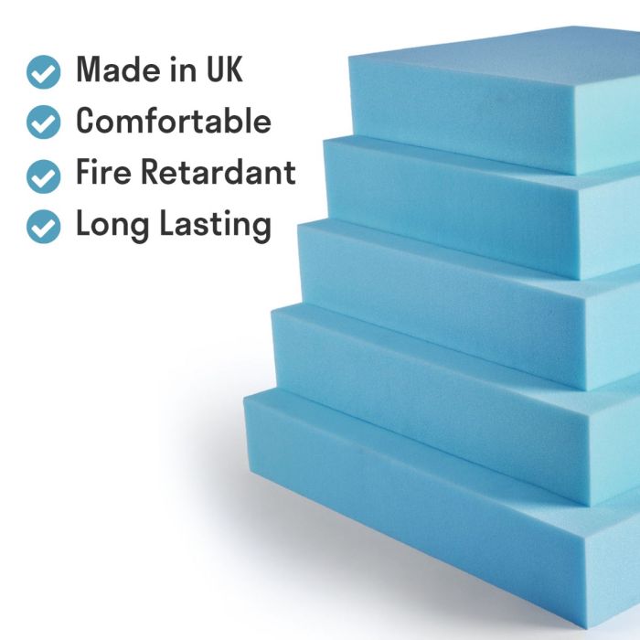 Blue Soft Upholstery Seating Foam 6ft X 2ft Sheet