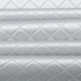 White leather upholstery shop fabric