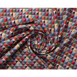 Woven Tapestry Multicoloured Geometric Triangles Upholstery