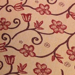 Traditional Tapestry Soft Furnishings Fabric - Floral Red